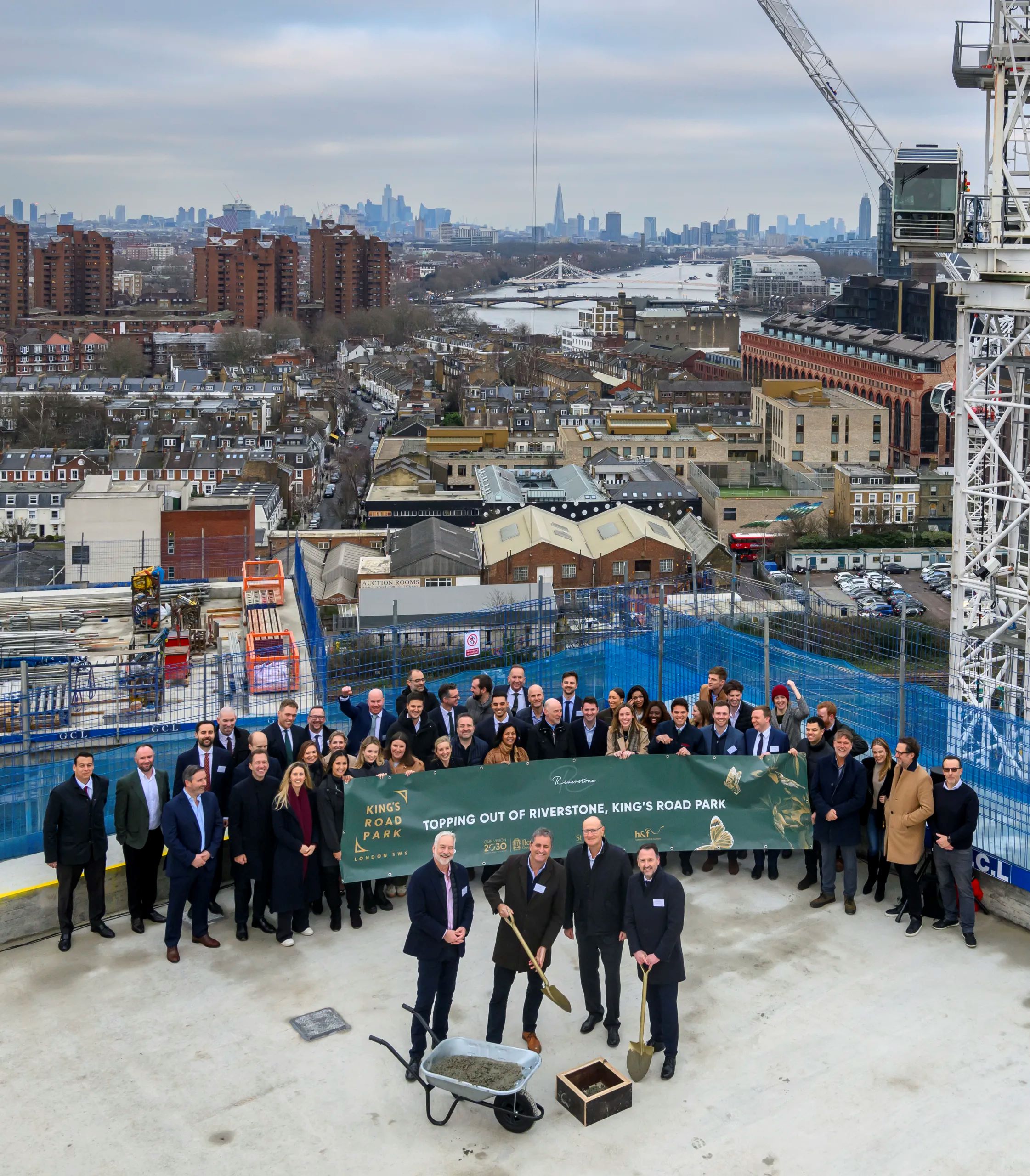 Two Major Towers Top Out at Fulham Gasholders Development